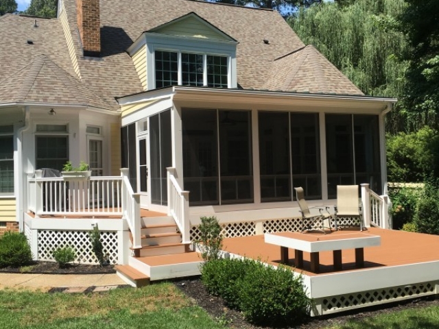 home remodel of new porch and sunroom